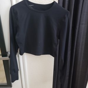 Cropped long sleeve gym top